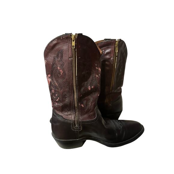 Double H Men's Multi Color Side Zip Up Boots Size 11 D Leather Distressed Boots - Picture 5 of 10